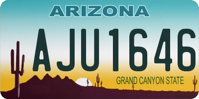 AZ license plate AJU1646
