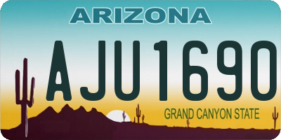 AZ license plate AJU1690
