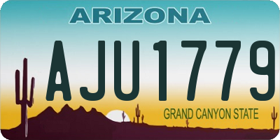 AZ license plate AJU1779