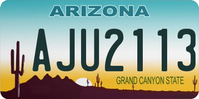 AZ license plate AJU2113