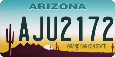 AZ license plate AJU2172