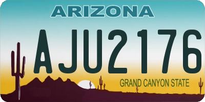 AZ license plate AJU2176