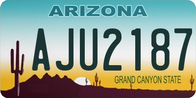 AZ license plate AJU2187