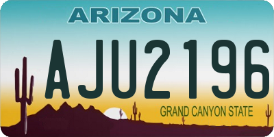 AZ license plate AJU2196