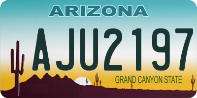 AZ license plate AJU2197