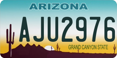 AZ license plate AJU2976