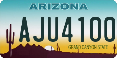 AZ license plate AJU4100