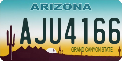 AZ license plate AJU4166