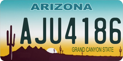 AZ license plate AJU4186