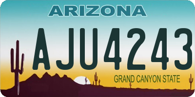 AZ license plate AJU4243