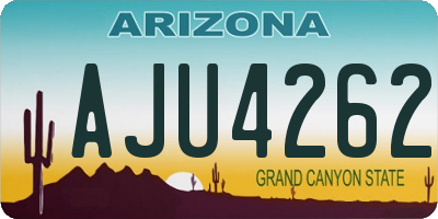 AZ license plate AJU4262