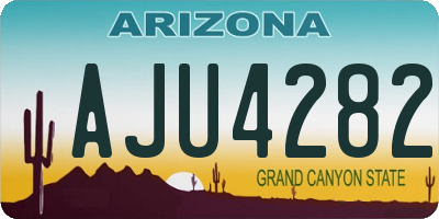 AZ license plate AJU4282