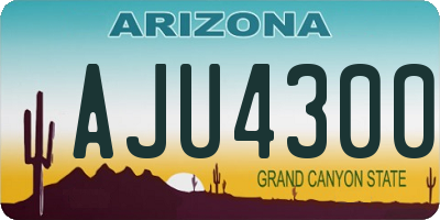 AZ license plate AJU4300