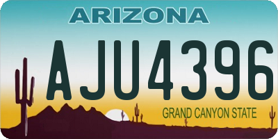 AZ license plate AJU4396