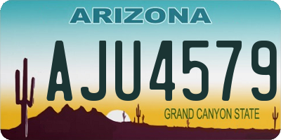 AZ license plate AJU4579