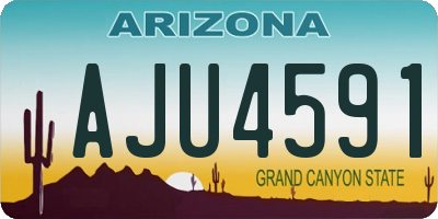 AZ license plate AJU4591