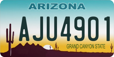 AZ license plate AJU4901
