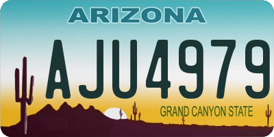 AZ license plate AJU4979