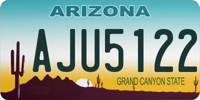 AZ license plate AJU5122