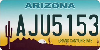 AZ license plate AJU5153