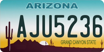 AZ license plate AJU5236