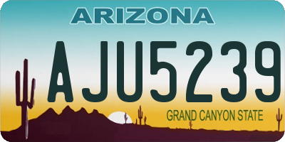 AZ license plate AJU5239