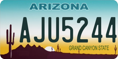 AZ license plate AJU5244