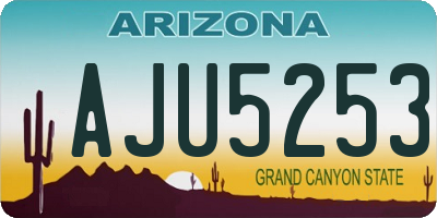 AZ license plate AJU5253