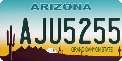AZ license plate AJU5255