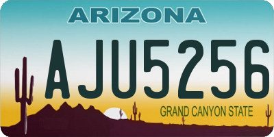 AZ license plate AJU5256