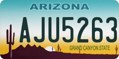 AZ license plate AJU5263