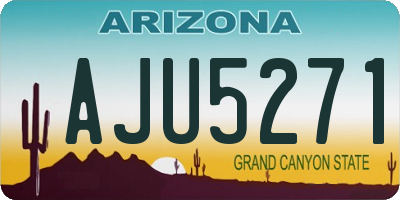 AZ license plate AJU5271