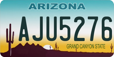 AZ license plate AJU5276