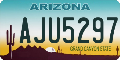AZ license plate AJU5297