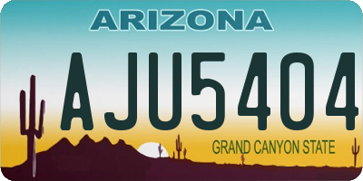 AZ license plate AJU5404