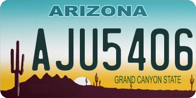 AZ license plate AJU5406