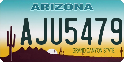 AZ license plate AJU5479