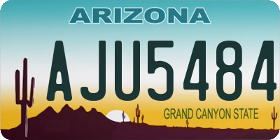 AZ license plate AJU5484