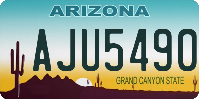 AZ license plate AJU5490