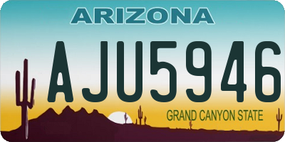 AZ license plate AJU5946