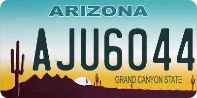 AZ license plate AJU6044