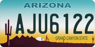AZ license plate AJU6122