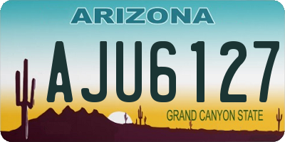 AZ license plate AJU6127