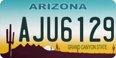AZ license plate AJU6129