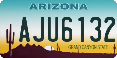 AZ license plate AJU6132