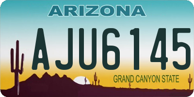 AZ license plate AJU6145
