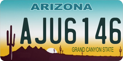 AZ license plate AJU6146