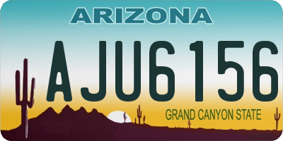 AZ license plate AJU6156