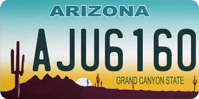 AZ license plate AJU6160