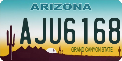 AZ license plate AJU6168